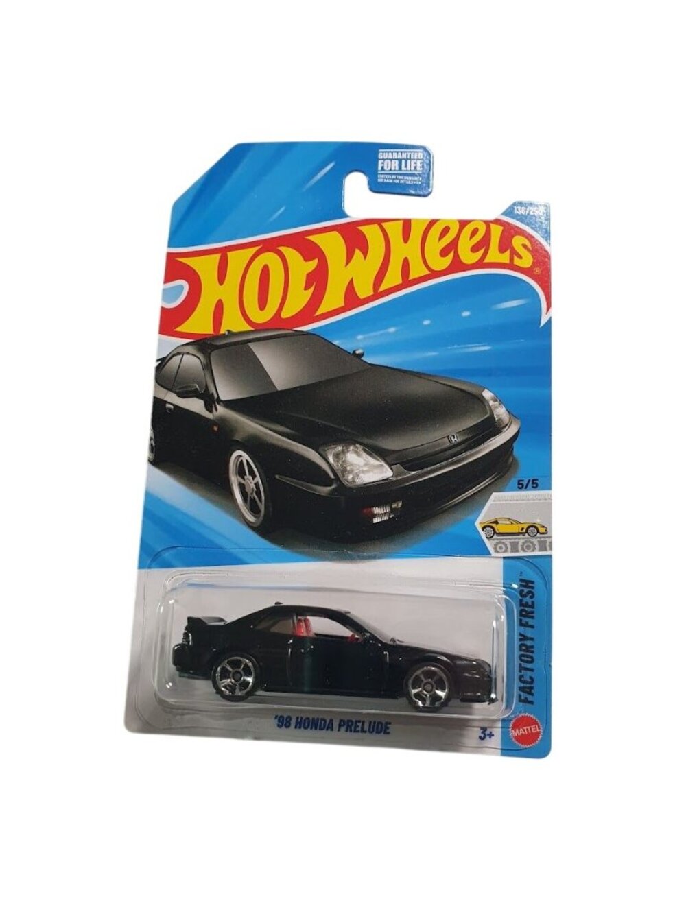 Hot Wheels Factory Fresh 98 Honda Prelude Black Red Interior Mattel Limited New